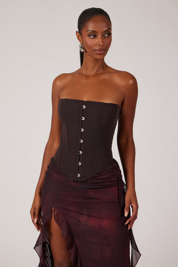 The Kaytee Corset in Brown