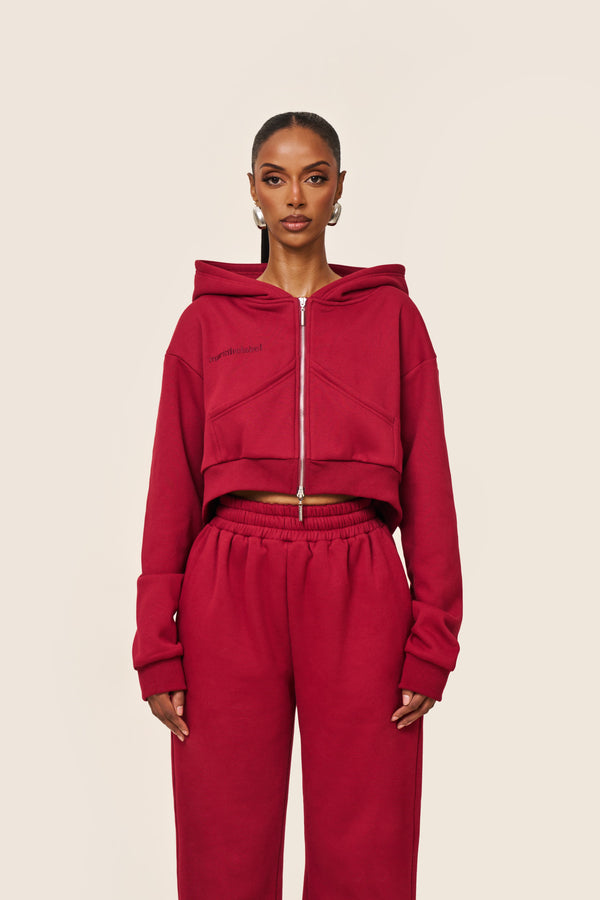 The Classics cropped zip hoodie - Red