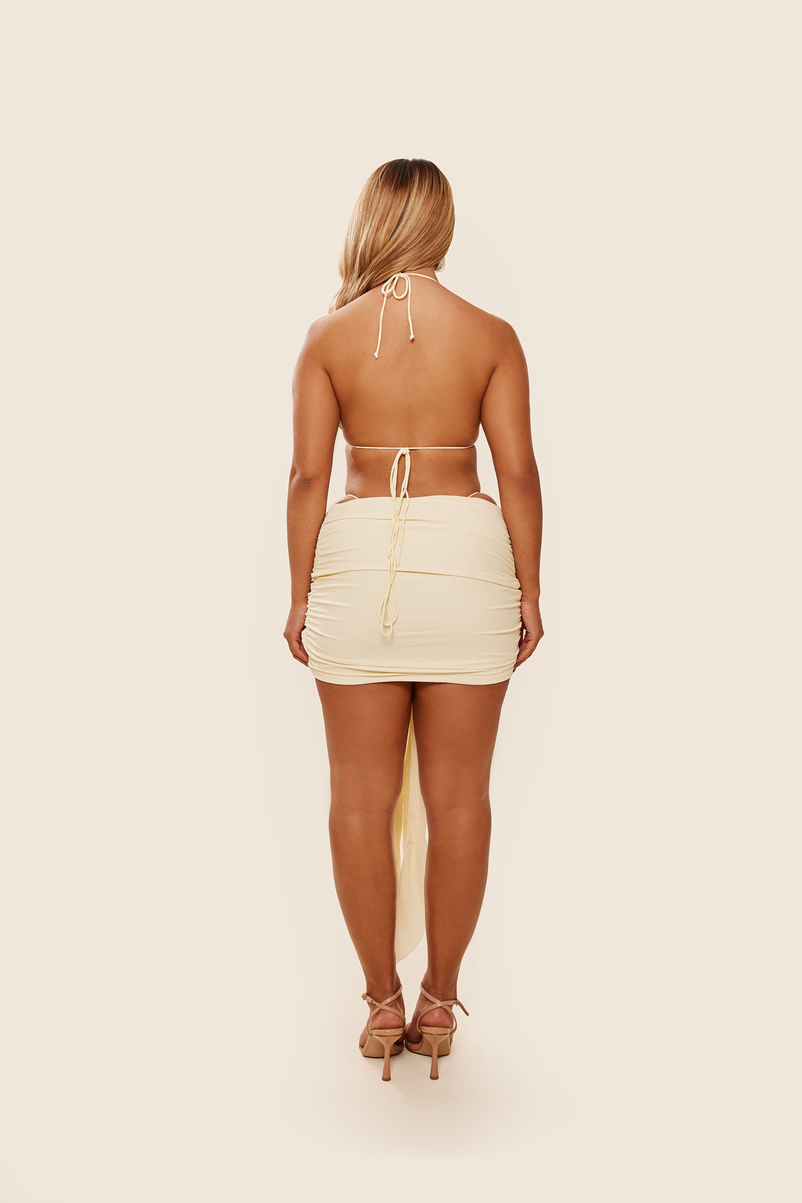 WestCloset Tie Me Up Asymmetric Mini Skirt
