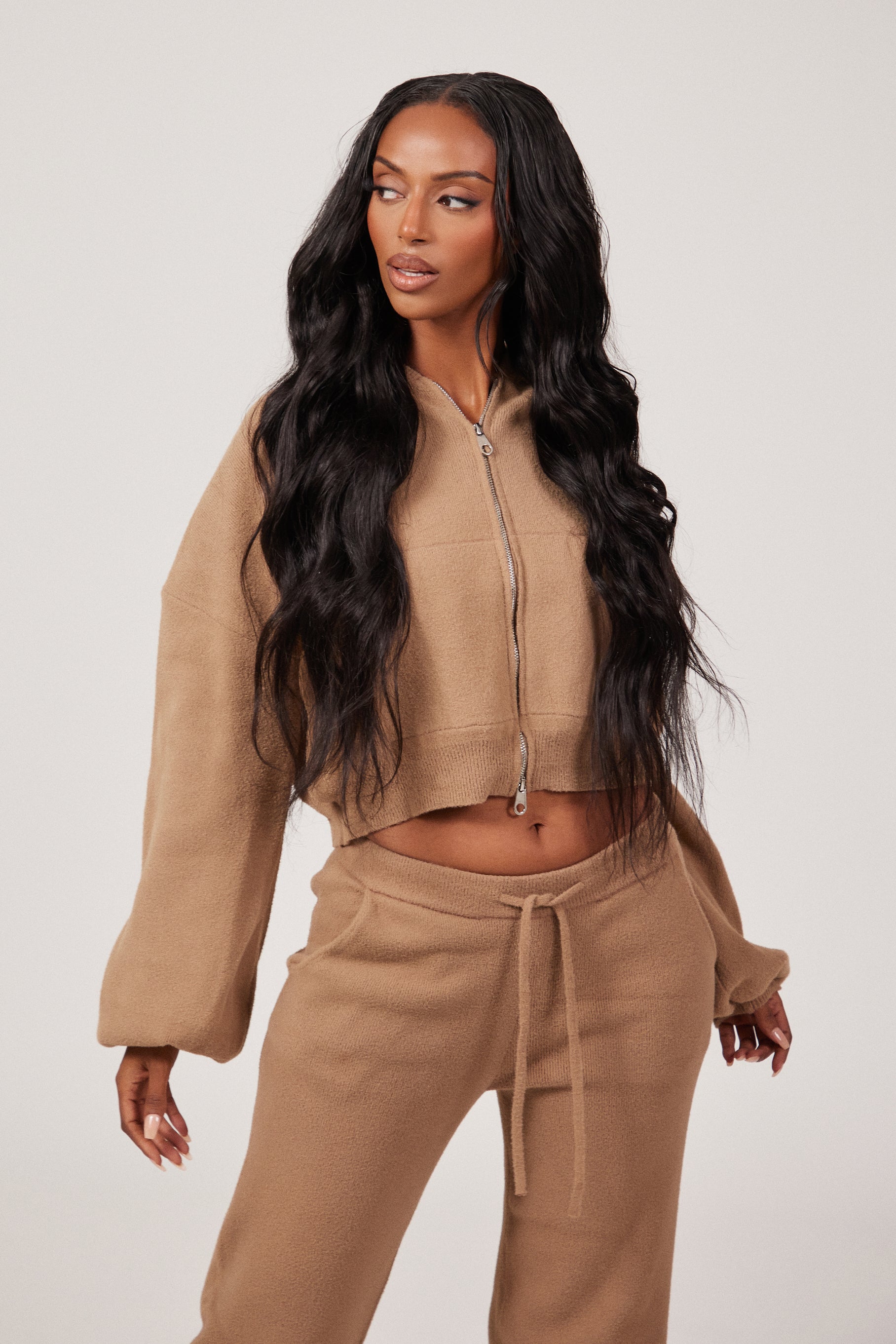 The Mars Soft Knit Zip Hoodie in Mocha – marsthelabel