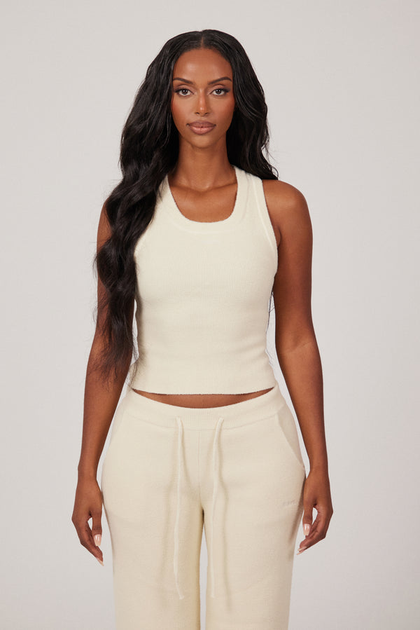 The Mars Soft Knit Vest - Cream