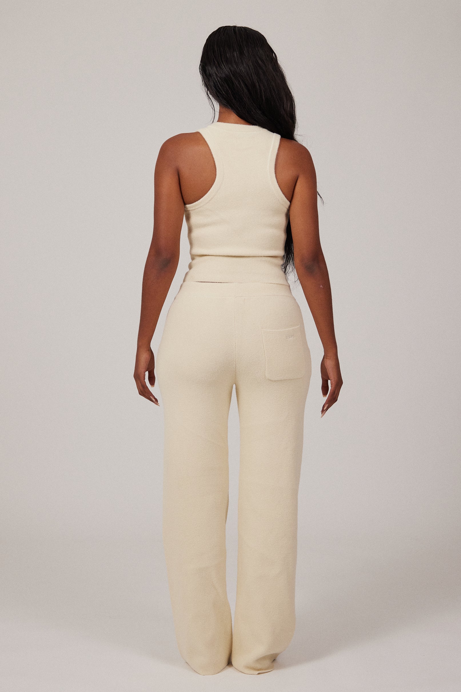 [LOW CLASSIC] / ☆ 24SS JELLYFISH PANTS / CREAM Cream Textured Waffle Wide Leg Trousers | Bottoms