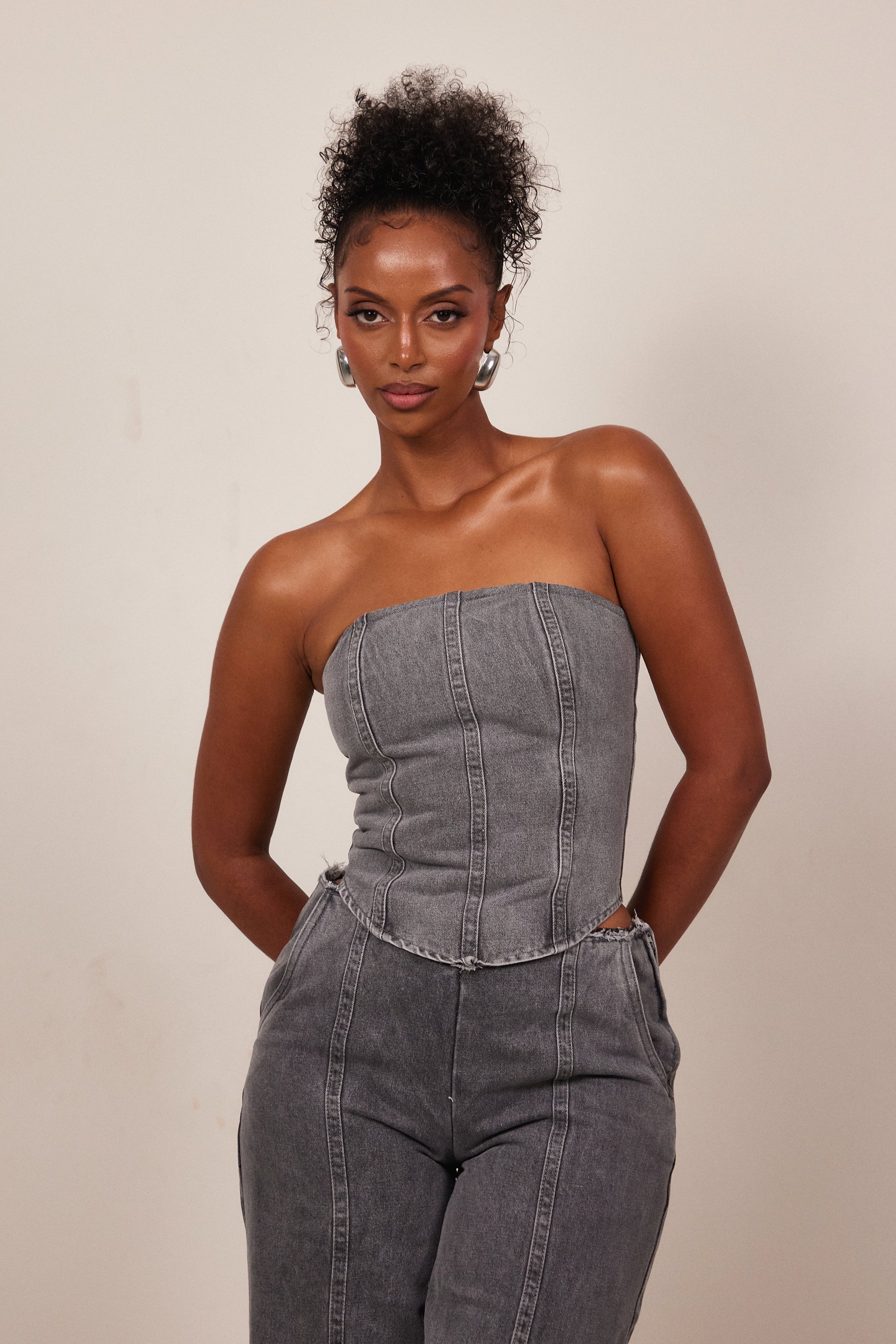 The Brooke Corset in Grey Wash – marsthelabel
