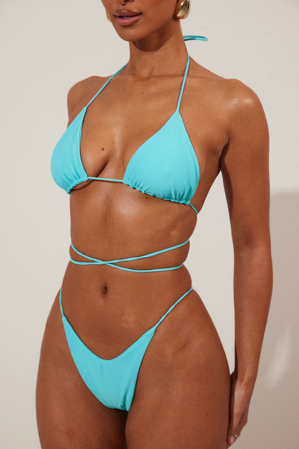 The Teeny Bikini - Aqua blue