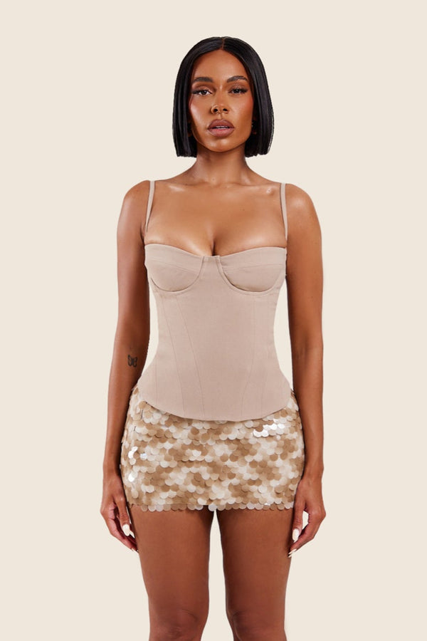The Everly Corset in Stone