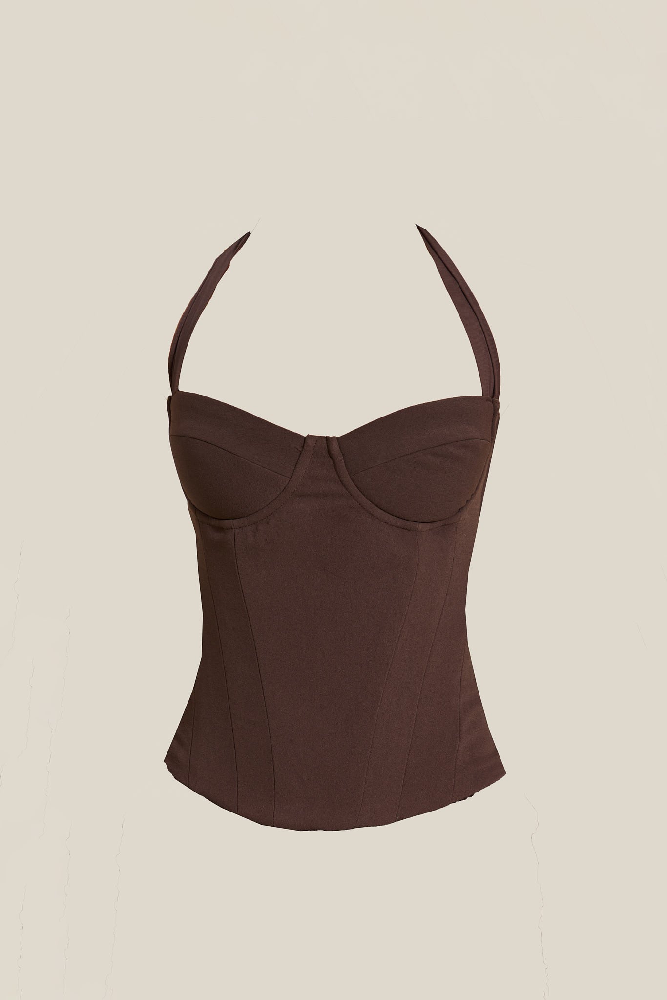 Zadie Halter Neck Corset Top – Sculpted Fit with Halter Neckline