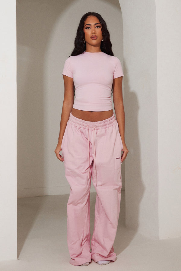 The Wide Leg Joggers - Pink