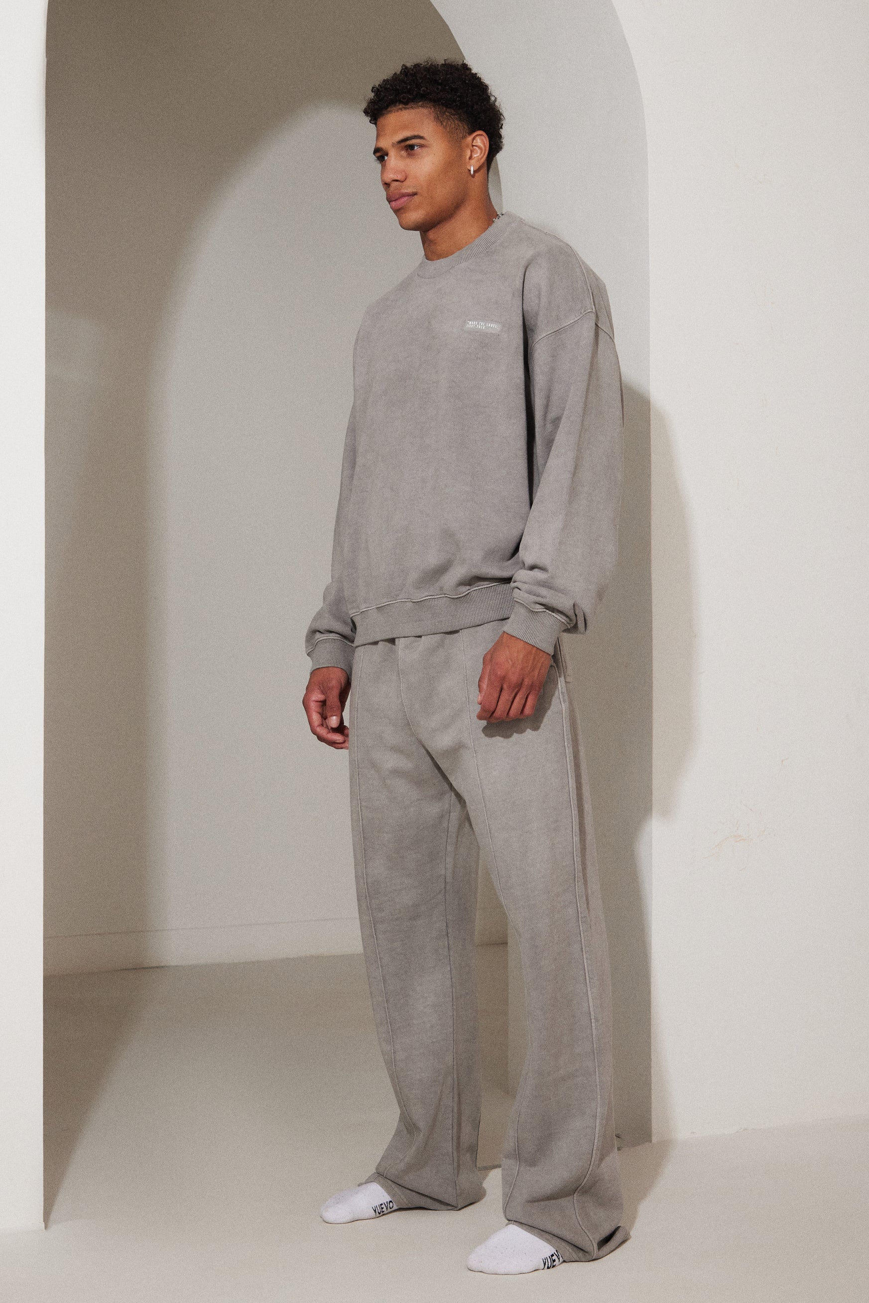 Grey sweatpants and sweatshirt sale