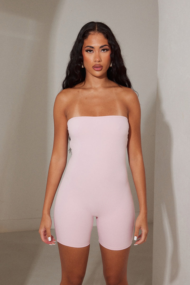 The Sculpt Short Unitard in Pink – marsthelabel - Main Image