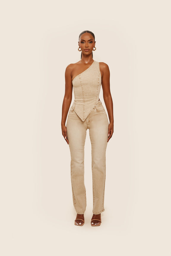 Cindy Cinched Knit Top Butter