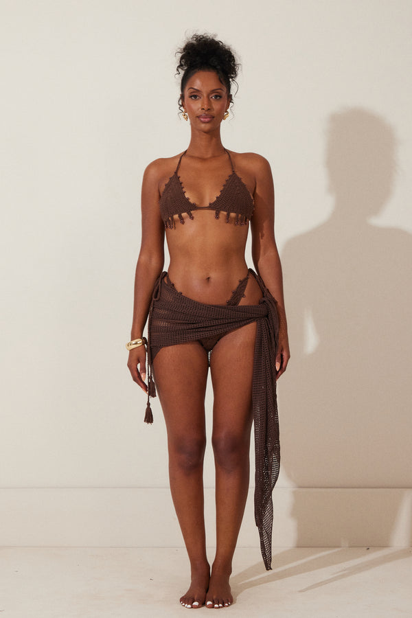 The crochet sarong- Brown