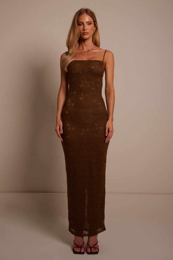The Rosie Maxi in Chocolate Brown marsthelabel The Rosie Maxi in Chocolate Brown marsthelabel