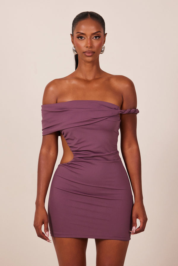 The rope cut out mini - Plum