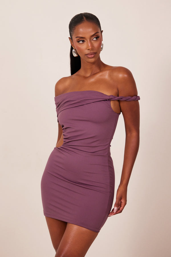 The rope cut out mini - Plum