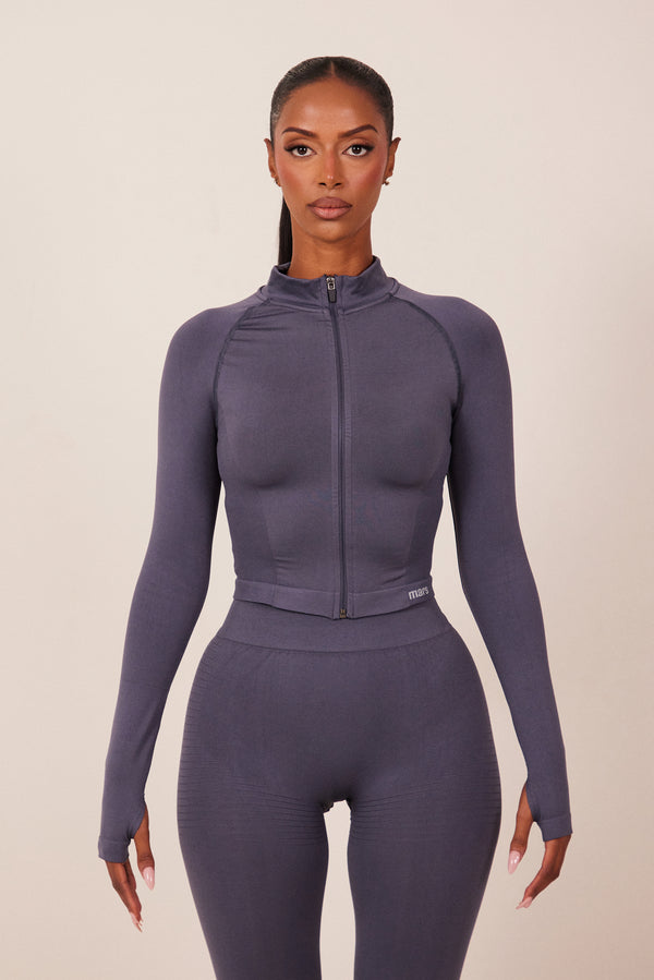 The Mars seamless Zip jacket navy