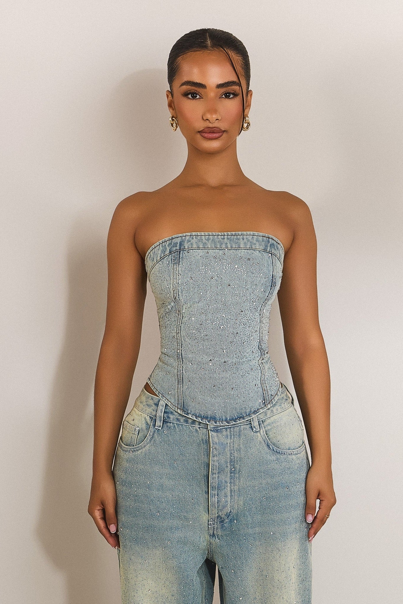 The Kai Rhinestone Corset in Blue – marsthelabel