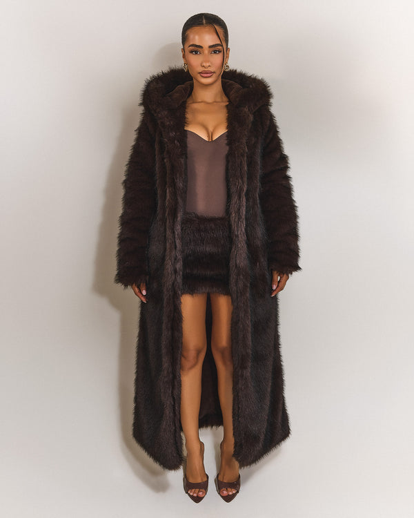 The Maple Maxi Coat in Brown