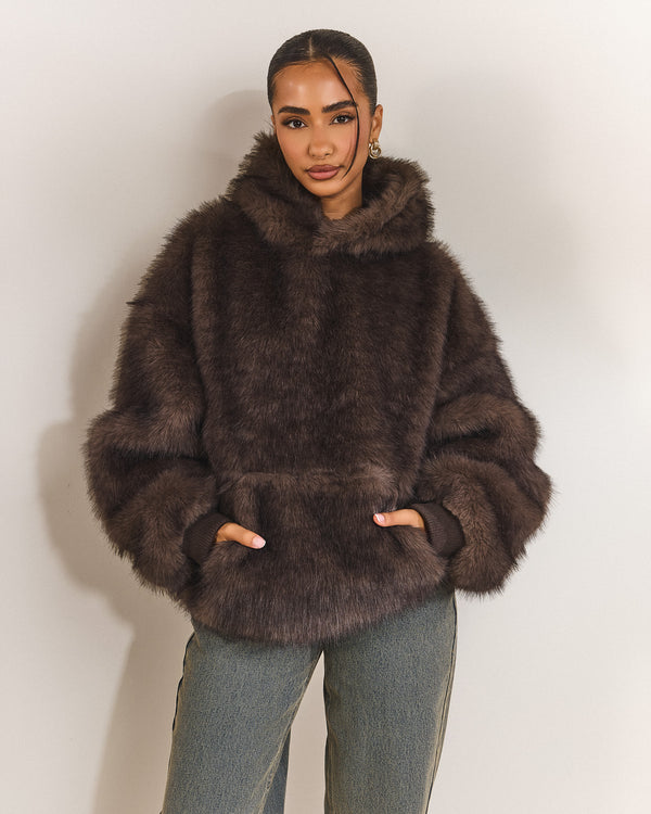 The Blair Hoodie in Brown