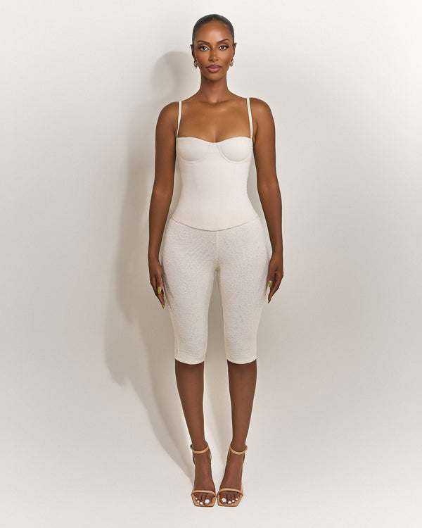 The Brielle Capri Bottoms in Off White