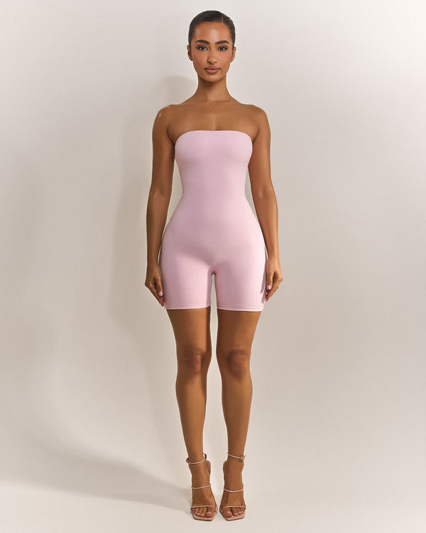 The Sculpt Short Unitard in Pink