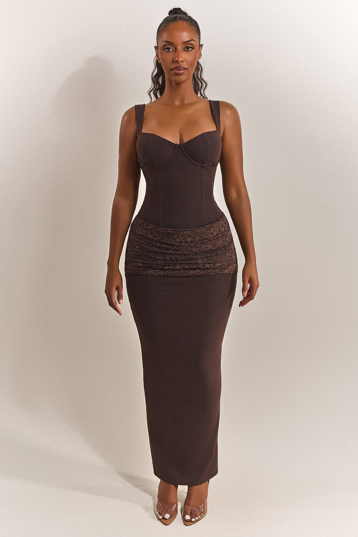 mars the label brown dress Elodie Maxi in – marsthelabel Barbie Doll Solo - Category:WEDDING GUEST DRESSES this backless maxi dress Color:Balsam