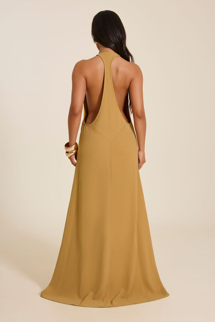 olive backless dress Olive Green Satin Mini Dress