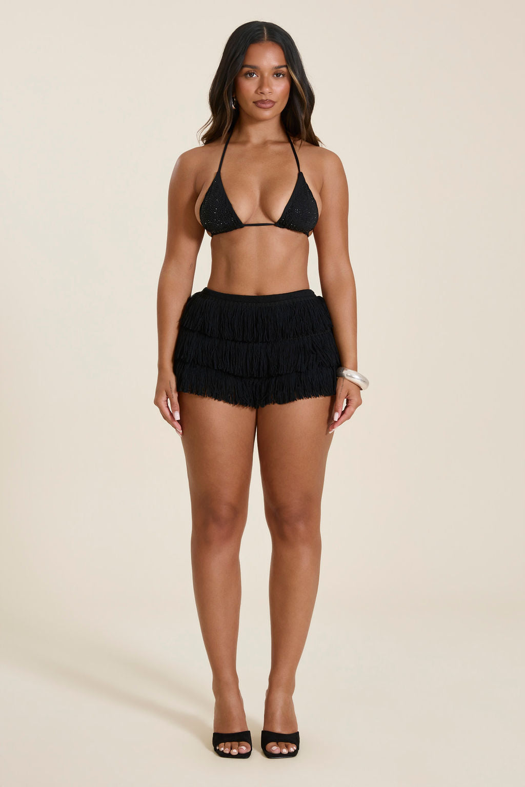 The Tayja Crochet Mini Shorts in Black – marsthelabel